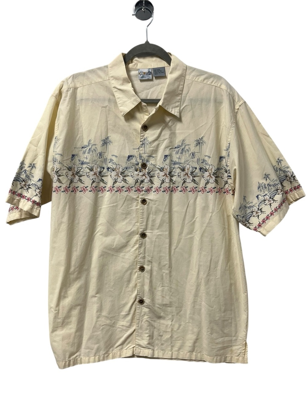 Vintage Y2K OP Ocean Pacific Hawaiian Shirt Men’s L Cotton Aloha Surf Beach